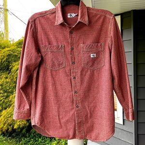 Calvin Klein button down long sleeve shirt, Size M.